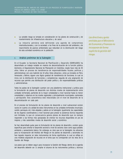 Taller Internacional - 5 junio.p65 - Riesgo y Cambio Climático