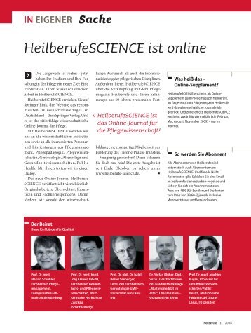 HeilberufeSCIENCE ist online