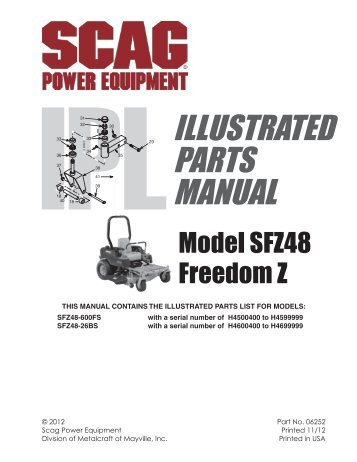 Download Parts List - Scag Power Equipment