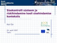 Sisekontrolli sÃ¼steem ja riskihindamine kooli sisehindamise kontekstis