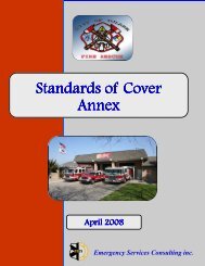 Standards of Cover Standards of Cover Annex - City of Tulare