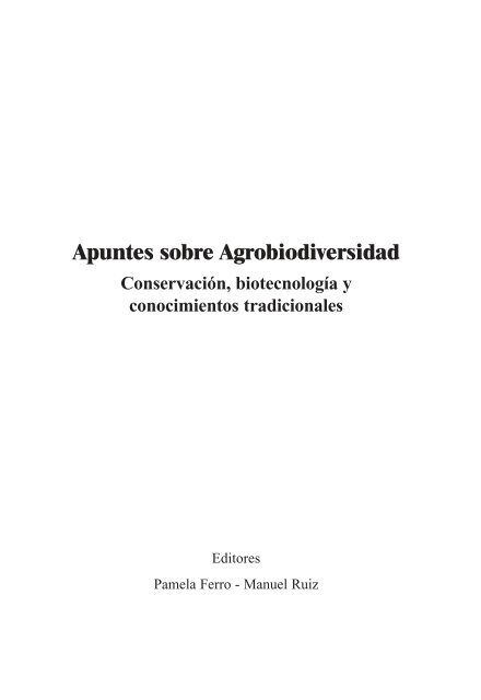 Apuntes de agrobiodiversidad - BlogCdam