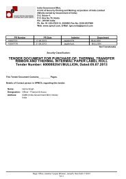 TENDER DOCUMENT FOR PURCHASE OF: THERMAL ...