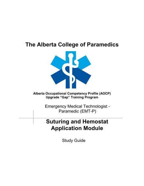 Suturing and Hemostat - Alberta College of Paramedics