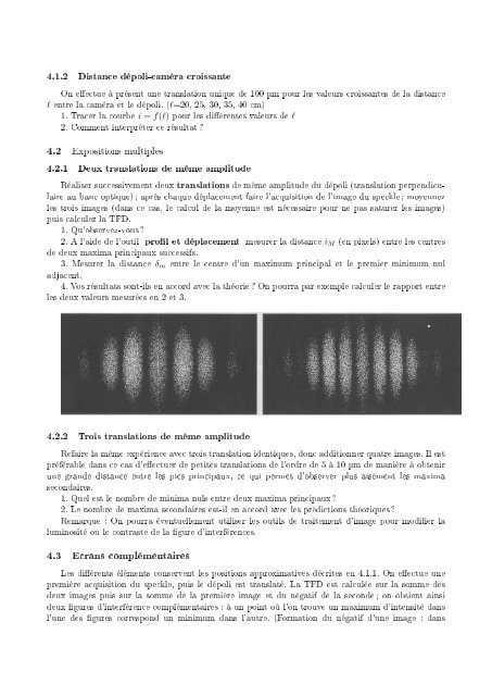 TP 3 : InterfÃ©romÃ©trie de speckle