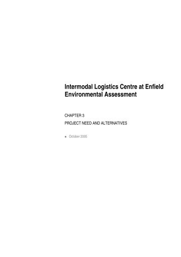 Intermodal Logistics Centre at Enfield Environmental ... - Sydney Ports