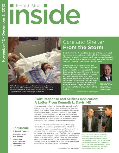 December 2, 2012 [PDF] - Mount Sinai Hospital