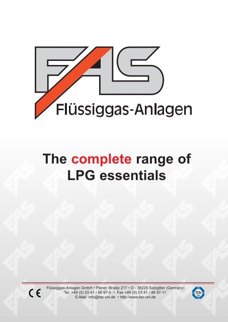 LPG Products Catalogue - Cross Technical Services