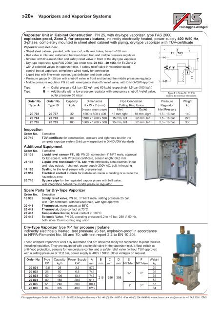 LPG Products Catalogue - Cross Technical Services