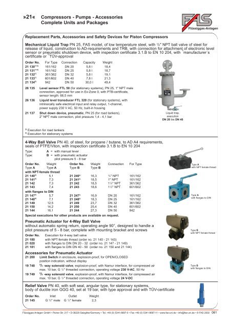 LPG Products Catalogue - Cross Technical Services