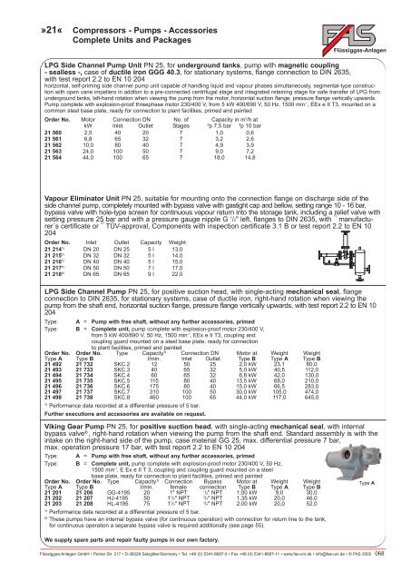 LPG Products Catalogue - Cross Technical Services