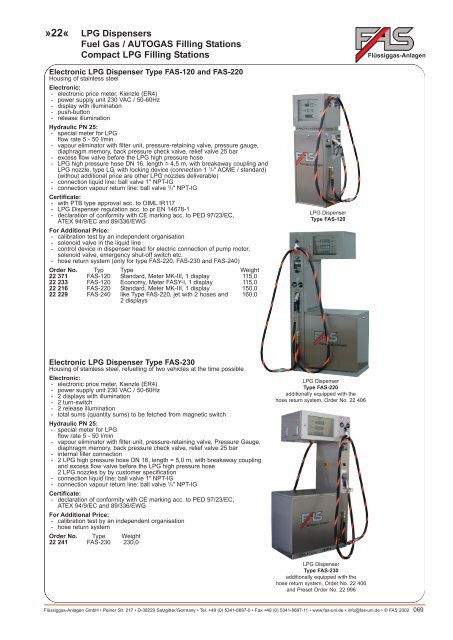 LPG Products Catalogue - Cross Technical Services