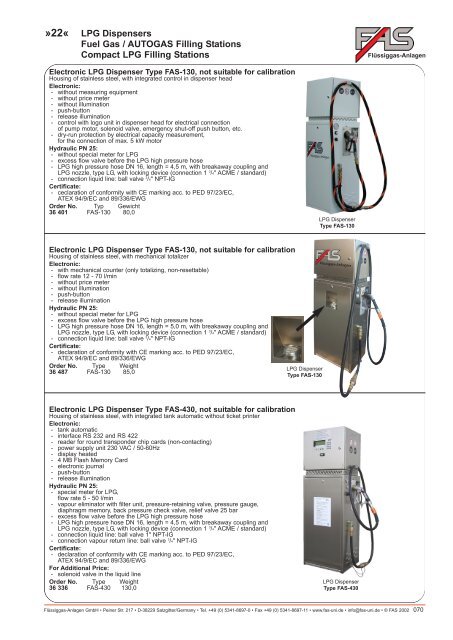 LPG Products Catalogue - Cross Technical Services