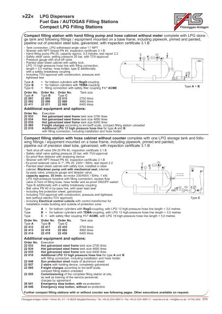 LPG Products Catalogue - Cross Technical Services