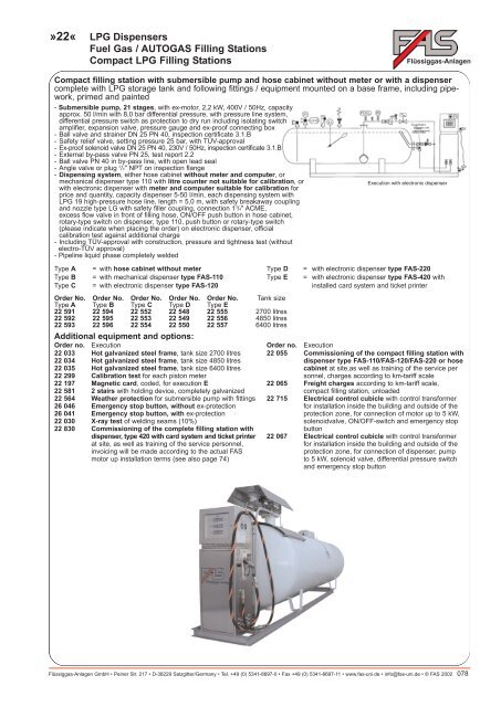 LPG Products Catalogue - Cross Technical Services