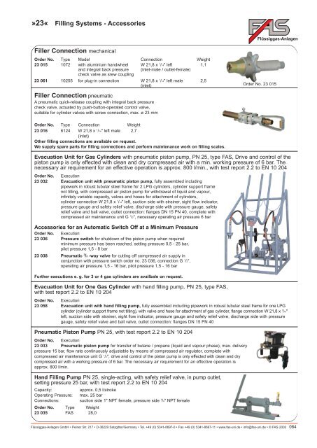 LPG Products Catalogue - Cross Technical Services