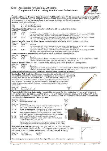 LPG Products Catalogue - Cross Technical Services