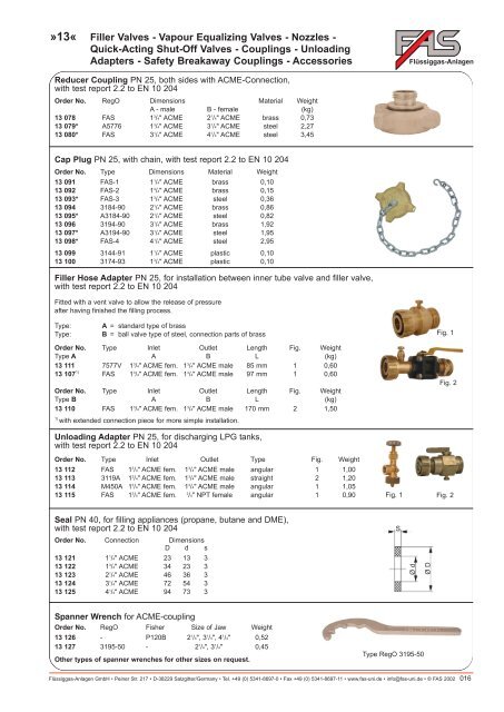 LPG Products Catalogue - Cross Technical Services