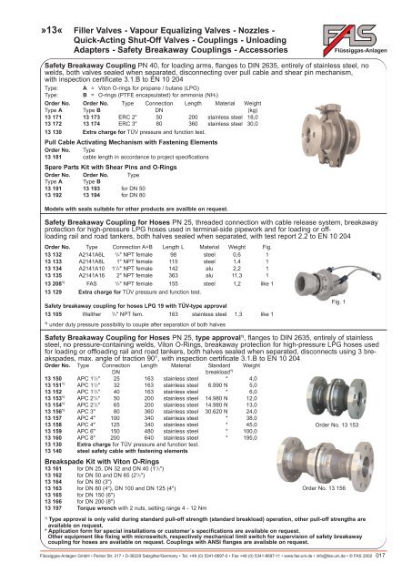 LPG Products Catalogue - Cross Technical Services