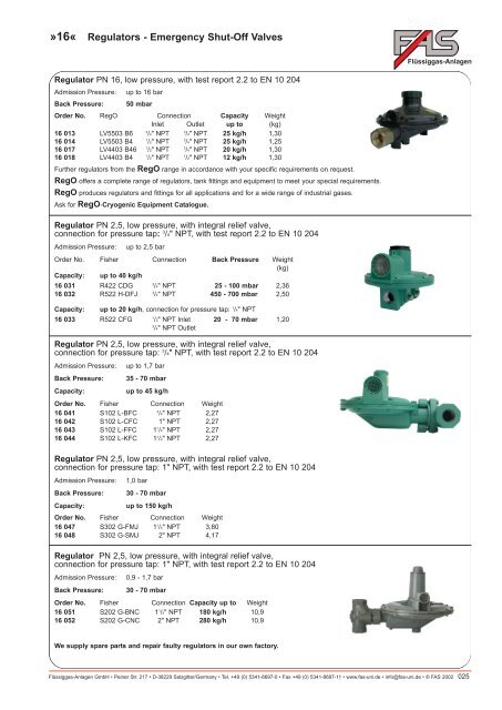 LPG Products Catalogue - Cross Technical Services