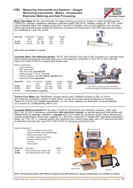 LPG Products Catalogue - Cross Technical Services