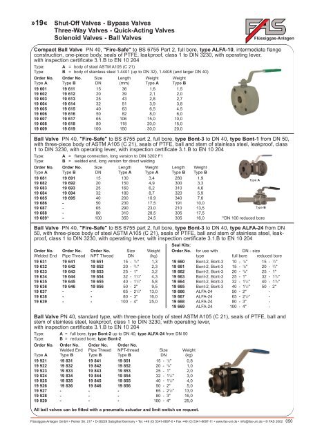 LPG Products Catalogue - Cross Technical Services