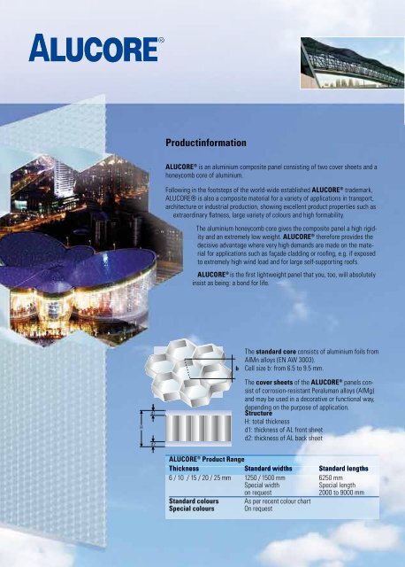 Alucore Product Information Brochure - Alucobond Architectural