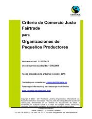 Criterio de Comercio Justo Fairtrade Organizaciones de PequeÃ±os ...