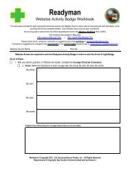 Readyman worksheet - Merit Badge Research Center