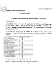 riconoscimento debito fuori bilancio - giudice di pace di - Comune di ...