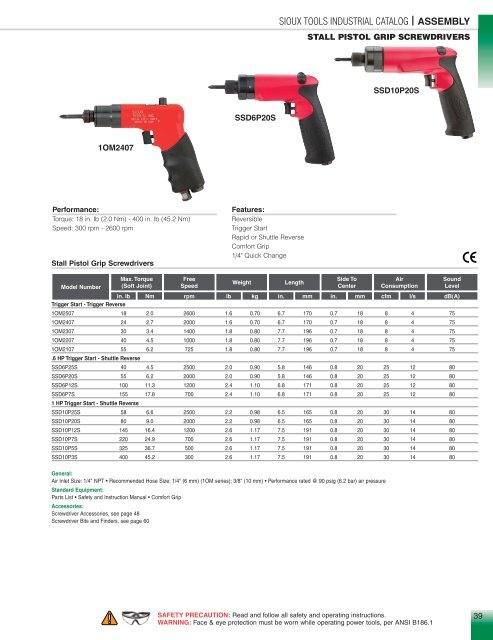 Sioux Tools Industrial Catalog