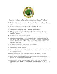 Public Way Layout Policy - Westborough Town Hall