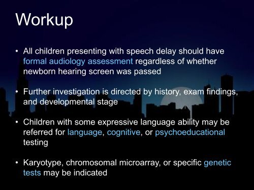 Approach to Speech Delay