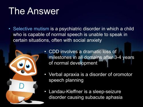 Approach to Speech Delay