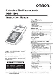 HBP-1300 Instruction Manual - Omron Healthcare