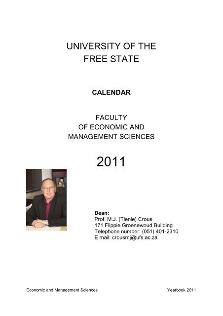 ~2011 Undergraduate final - University of the Free State