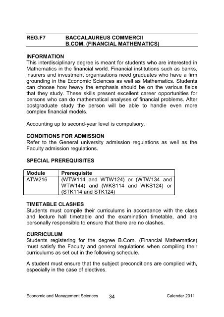 ~2011 Undergraduate final - University of the Free State