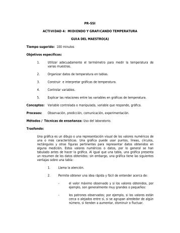 ACTIVIDAD 4: MIDIENDO Y GRAFICANDO TEMPERATURA - Alacima