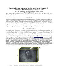 Registration and analysis of in-vivo multi-spectral images for ... - elastix