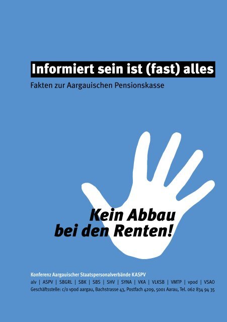 Fakten zur APK - VPOD-Aargau/Solothurn