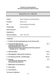 Protokoll des Gemeinderates - Welschenrohr