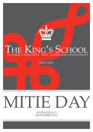 WEDnEsDAY 5 sEpTEMbEr 2012 - The King's School