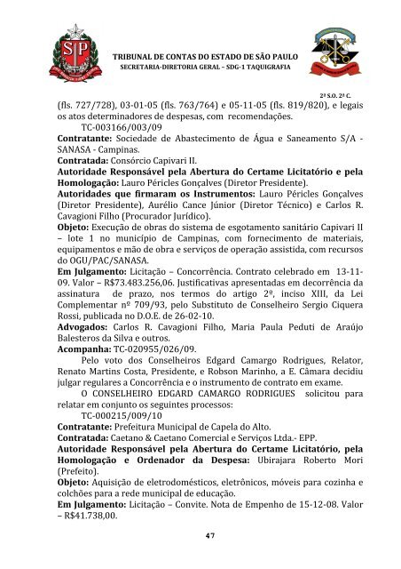 ata da 2Âª sessÃ£o ordinÃ¡ria da segunda cÃ¢mara, realizada em 08 de ...