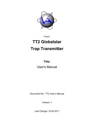 TT2 Trap Transmitter Manual - Vectronic Aerospace GmbH