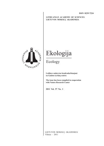 Ekologija - Lietuvos mokslų akademijos leidybos skyrius