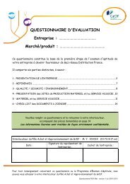 P E A : questionnaire d'Ã©valuation - GrDF