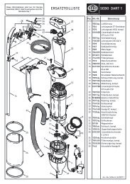SEBO DART 1 ERSATZTEILLISTE - Staubbeutel-direkt.de