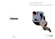 Brochure MyHome Web installatori. - Professionisti BTicino