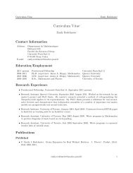 My curriculum vitae - Département de Mathématiques d'Orsay ...