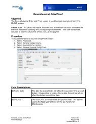 General Journal Entry/Proof Objective Procedure Field Descriptions